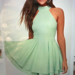 Mint green skater dress